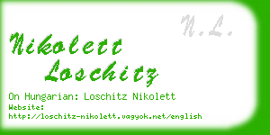 nikolett loschitz business card